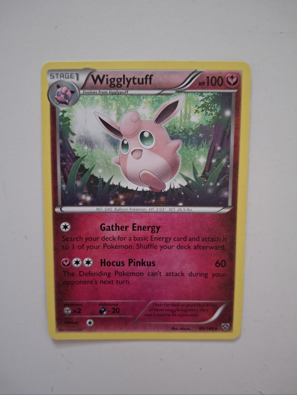 Wigglytuff 89/146 - Pokemon XY Rare Fairy Type Trading Card